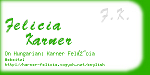felicia karner business card